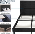 Manufacturer Upholstered Storage Platform Bed With Tufted Velvet Headboard Mattress Foundation