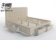 Rensselear Tufted Upholstered Low Profile Storage Platform Bed